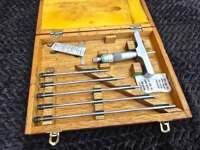 Mitutoyo DMC4 Depth Micrometer  Mechanical 0.001'' Resolution 129-132