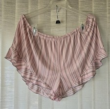 Secret Treasures 3X Pink Striped Ruffled Pajama Shorts