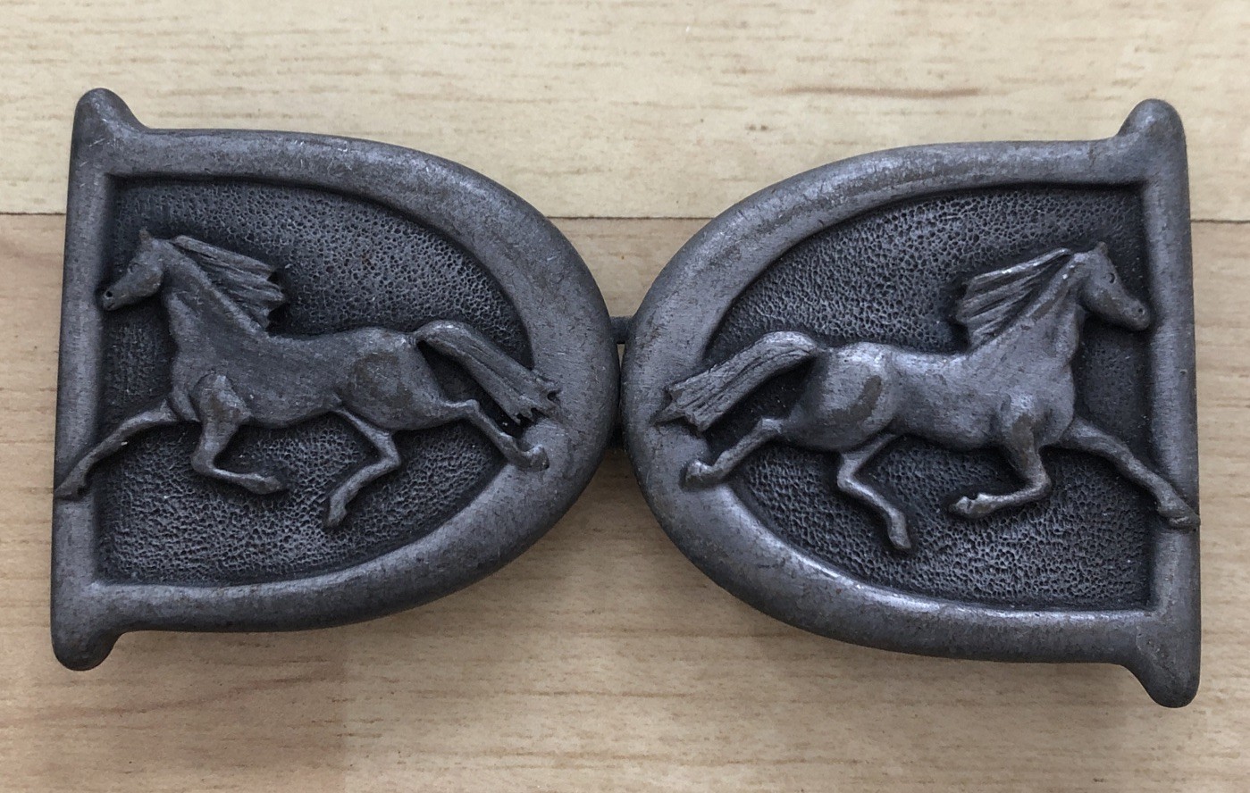 Equestrian Horse Interlocking Two Piece Pewter Co… - image 2