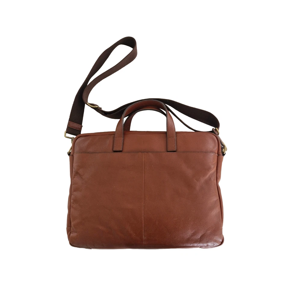FOSSIL Asher Leather Briefcase Brown Laptop Work Bag Shoulder Strap 2023 - image 4 of 4