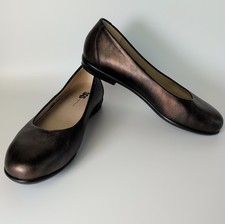 Sas Womens Scenic Bronze Ballet Flats Size 9.5 M Made In USA EUC