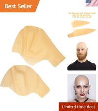Realistic Bald Cap Costume Accessory - 2 Pack for Effortless Character Makeovers