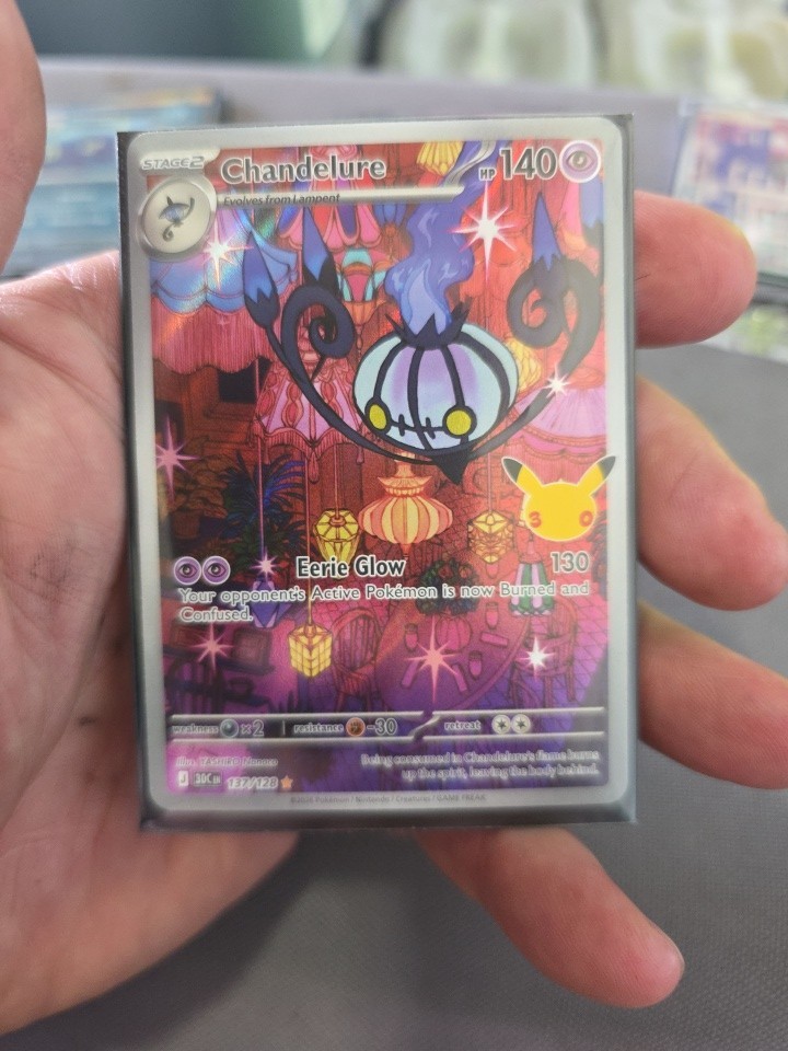 Pokémon 30th Celebrations Chandelure IR 137/128 In Hand Ready To Ship NM 🔥