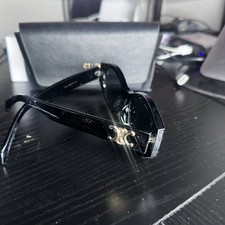 Celine CL40308U Gold Triomphe Women Sunglasses Black Gold/Gray Lens