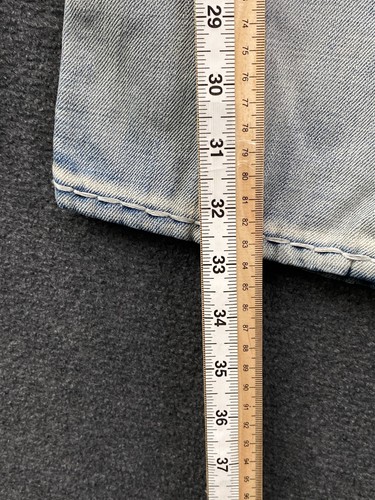True Religion Mens 31 Straight Jeans Faded Blue Denim Flaps Super T Natural - Picture 9 of 15
