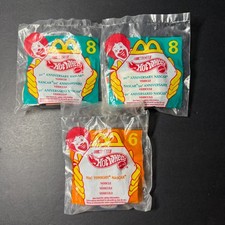 3- Vintage 1998 Hot Wheels McDonald's Happy Meal Toy