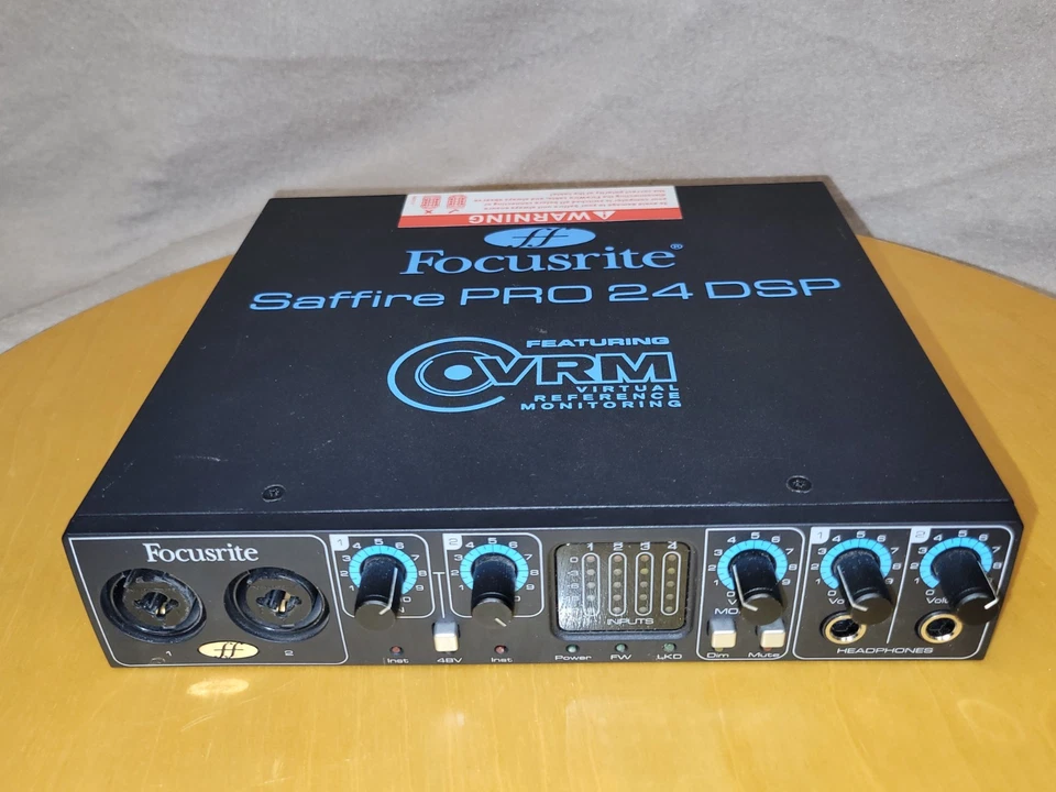 Focusrite Saffire Pro 24 DSP w/VRM FireWire Cable & Travel Power Adaptor & CD - Image 3 of 4
