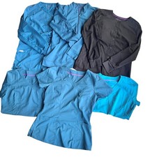 Healing Hands Purple Label Scrubs 6 Pieces S Blue Black Top Jackets Grey  s