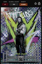 Topps WWE Slam Finest Checkerboard Base Roman Reigns Iconic {DIGITAL}