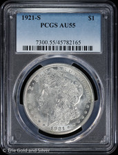 1921-S $1 Morgan Silver Dollar PCGS AU 55