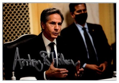 Anthony Blinken Secretary of State Hand Signed 4x6 Photo TC46-8634