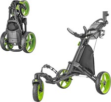 CaddyLite ONE-Swivel V8 Golf Push Cart - Lightweight 3 Wheel Foldable Cart with
