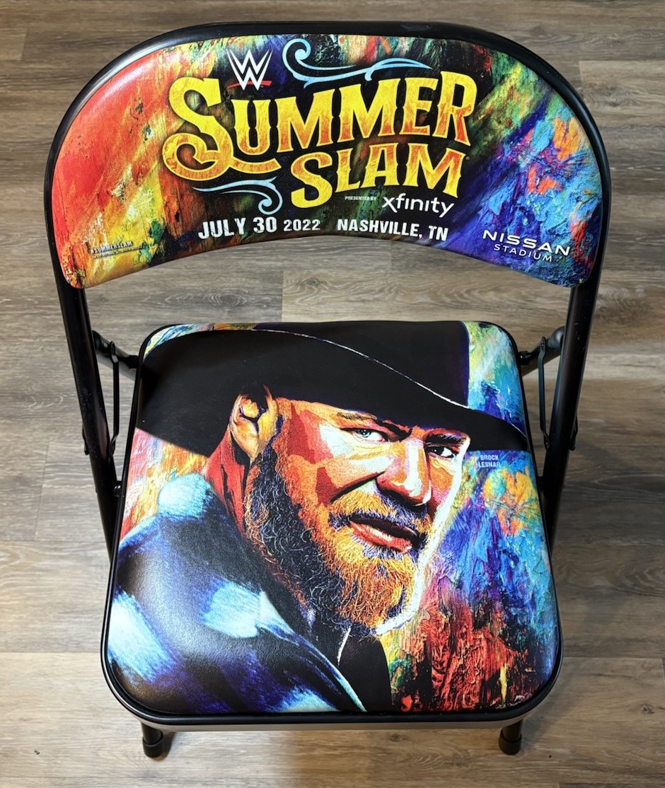 WWE Summerslam 2022 Brock Lesnar Ringside Chair Nissan Stadium