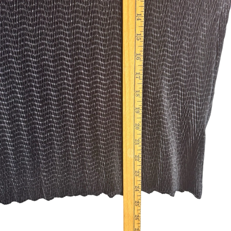 Elementz Womens Large Textured Short Sleeve Pullover Stretch Blouse Black - Image 4 of 4