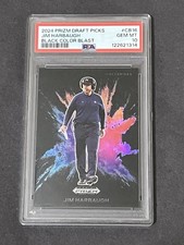 2024 Prizm Draft Picks Jim Harbaugh Color Blast SSP #CB-16 PSA 10 Gem Mint