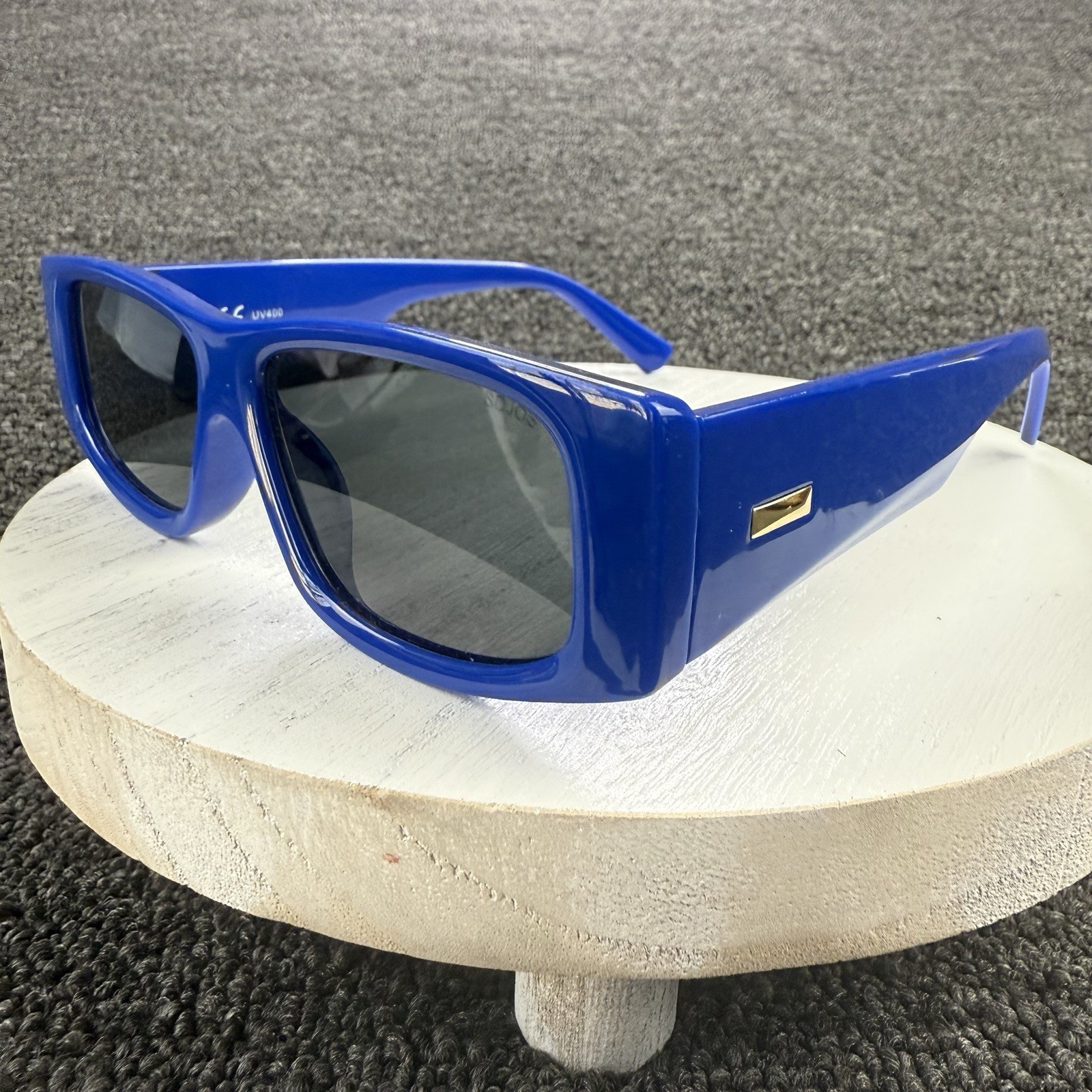 SOJOS Rectangular Sunglasses Frames Blue Glossy F… - image 3