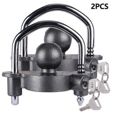 Universal Trailer Coupler Lock Aluminum Fits 1-7822-516 Hd Gray 2pcs