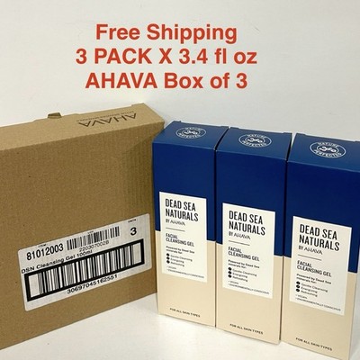 Dead Sea Naturals By Ahava Facial Cleaning Gel Vegan All Skins 3.4 Oz X 3 PACK