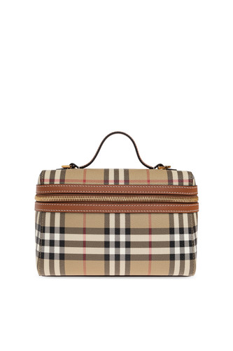 Burberry - Women - Handbag with a check pattern - Brown