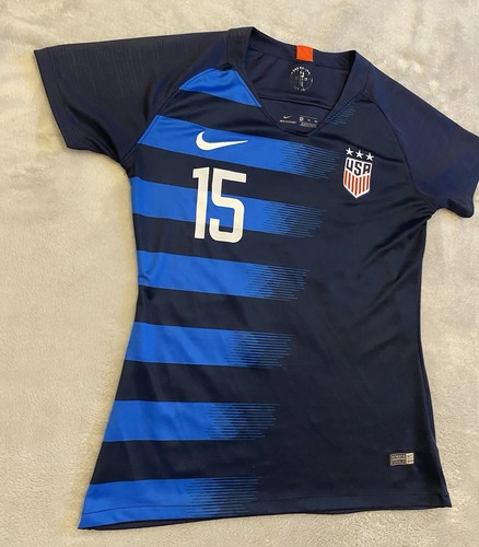 Nike Megan Rapinoe USA Jersey Womens S Blue Dri Fit Authentic Away #15 - Picture 2 of 8