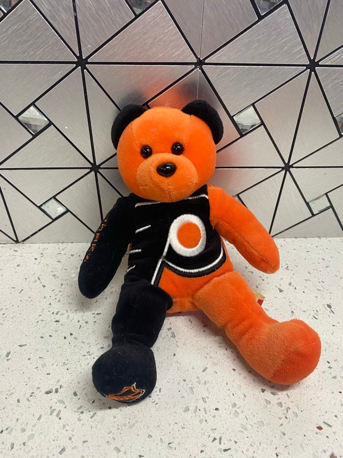 Team Ice Bears Authentic NHL Philadelphia Flyers Beanbag Bear Plush 8in