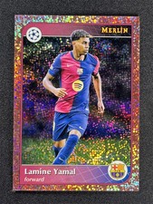2025 Topps Merlin Chrome UEFA Lamine Yamal #19 Rose Gold Sparkle Refractor /250