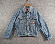 ROMANDINI Giacca camionista jeans denim blu chiaro vintage anni 90 Made in Italy M