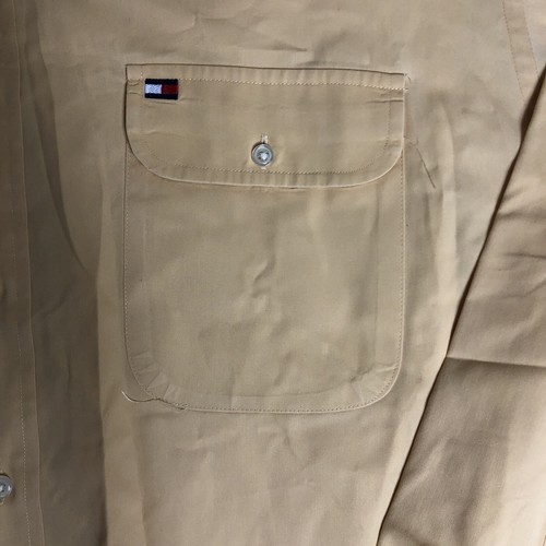 Tommy Hilfiger Mens Yellow Long sleeve Button Down Dress Shirt Sz Large M82 - Picture 2 of 6