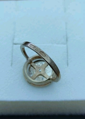 Vintage Soviet 925 Sterling Silver Set Ring and Earrings Luxury Jewelry - Picture 12 of 20