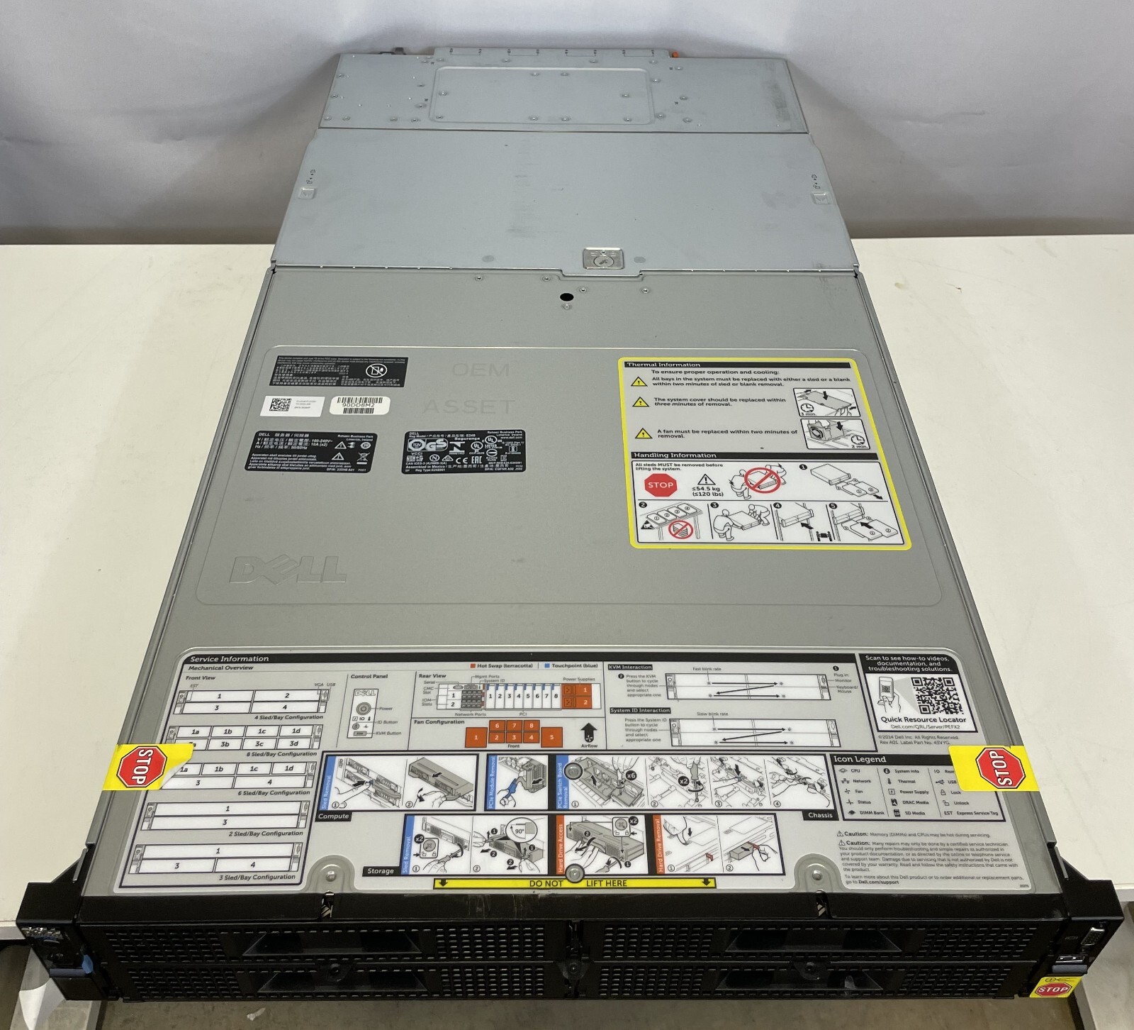 Dell PowerEdge FX2 FX2S Enclosure 4x PowerEdge FC640 w/ 8x