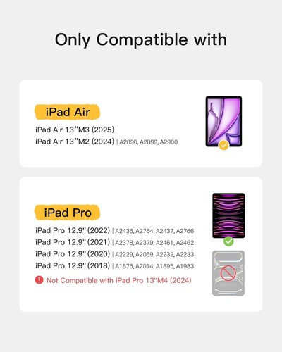 Keyboard Case for Ipad Air 13 Inch (M2) 2024,Ipad Air 13 Inch Case with Keyboard - Picture 2 of 7