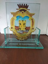 Trofeo  in vetro con stemma del comune di Castelbuono