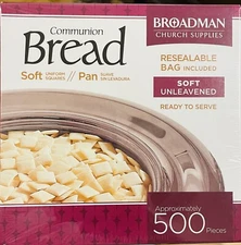 Broadman Soft Unleavened Communion Bread - Ready to Serve, 500 Pieces