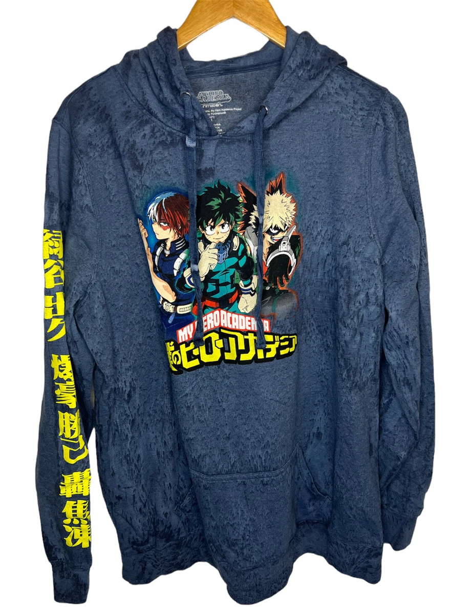 My Hero Academia Hoodie Blue Funimation Tye Die MHA Men s XL 1Xl Licensed