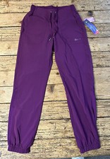 White Cross Fit Women  s Size XS Mystic Violet Jogger Scrub NWT