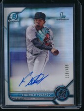 FEDERICO POLANCO AUTO 2022 Bowman Chrome Prospects Autograph REFRACTOR #/499 RC