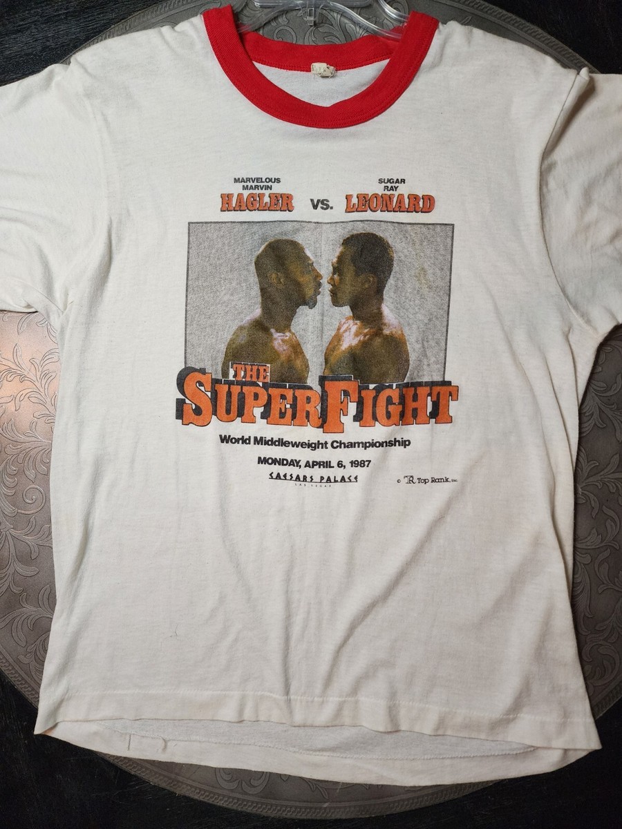 Vintage 1987 Marvin Hagler vs Sugar Ray Leonard Boxing Match Vintage 1987 Marvin Hagler vs Sugar Ray Leonard Boxing Match
