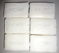 Lot of 6 VTG Ivory Soap Bars with Original Wrappers range from 2.7 to 3.0 oz ea