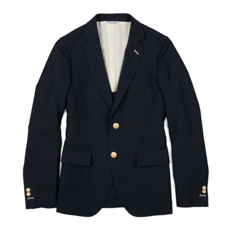 GANT RUGGER Men's Cotton Blend The Navy Hopsack Blazer 76905 | eBay