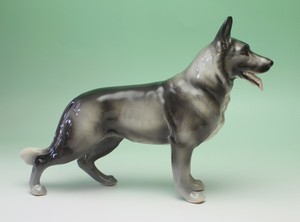 Silver Sable German Shepherd Black With Wolf Gray Porcelain
