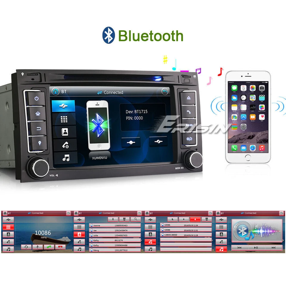 7" GPS Navi Autoradio für VW Touareg T5 Multivan Transporter DVB-T2 RDS DVD 3G - Bild 4 von 4