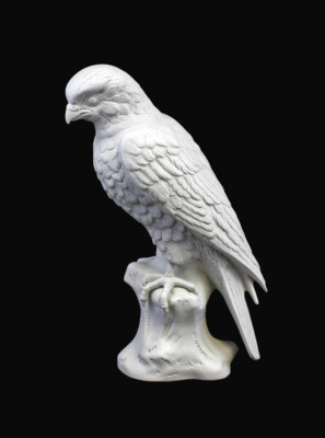 9942524 Porcelain Figurine Bird Falke Bisque Wagner & Apel H26cm
