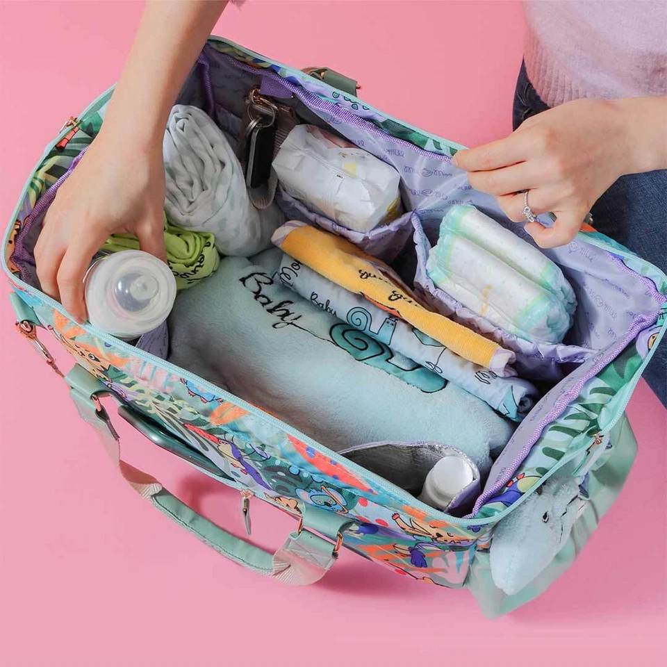 Milk&Moo Impermeable Pañal Multifuncional Bebé Viaje Bolsa Pañales Amigos de la Selva Foto 2 de 2