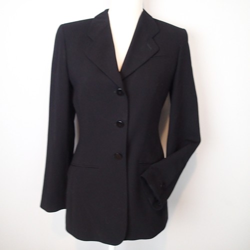 Giorgio Armani Black Label Black Button Down Blazer Size 38 jacket wool - Picture 3 of 18