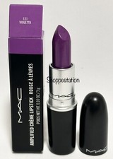 MAC Amplified Creme Lipstick Shade 121 VIOLETTA Full Size 3g See Description