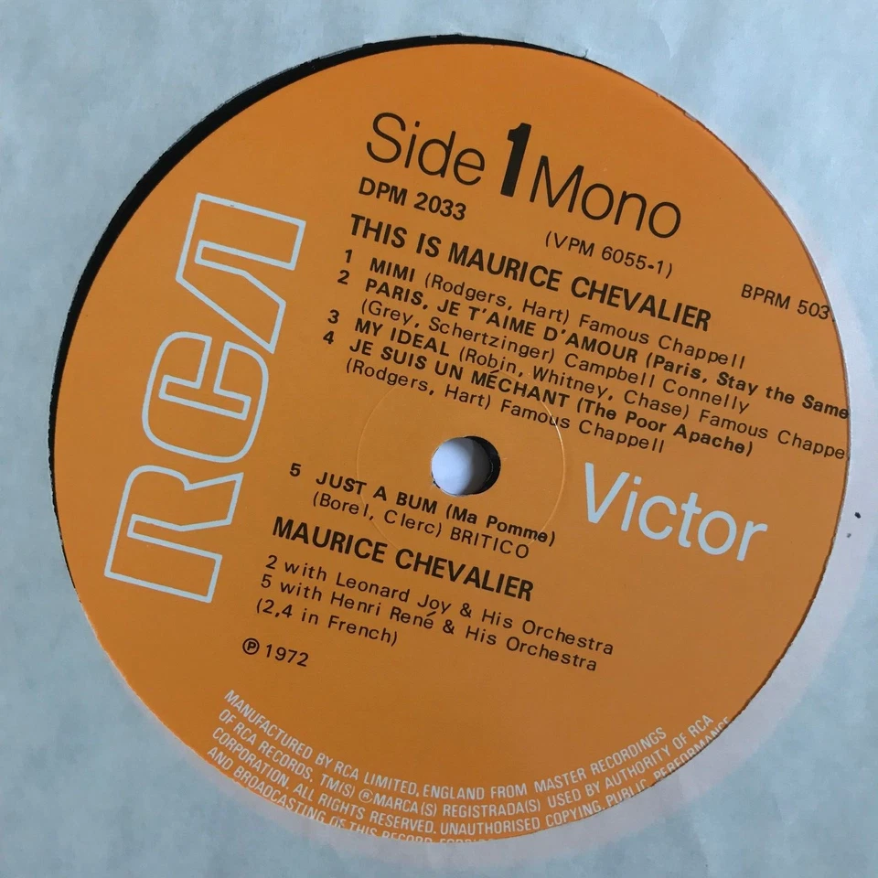 MAURICE CHEVALIER 2 x Vinyl, LP, Compilation Record - Image 3 of 4
