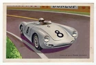★ PORSCHE (GERMANY) RACING CAR COLOR POSTCARD ★ TOBLER CHOCOLATES