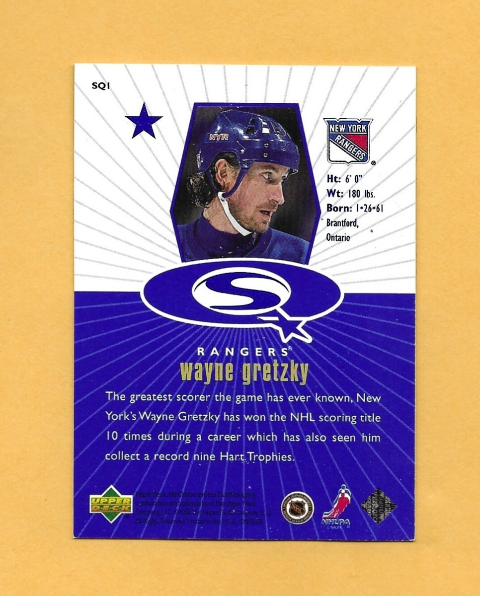 98-99 UD Choice STARQUEST BLUE Card # SQ1 WAYNE GRETZKY NEW