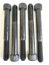 7/16-14 X 4" SOCKET HEAD CAP SCREWS BLACK HEAT TREATED ALLOY STEEL - 5 PCS