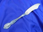 WALLACE LA REINE STERLING SILVER MASTER BUTTER KNIFE SOLID / FLAT - GOOD COND